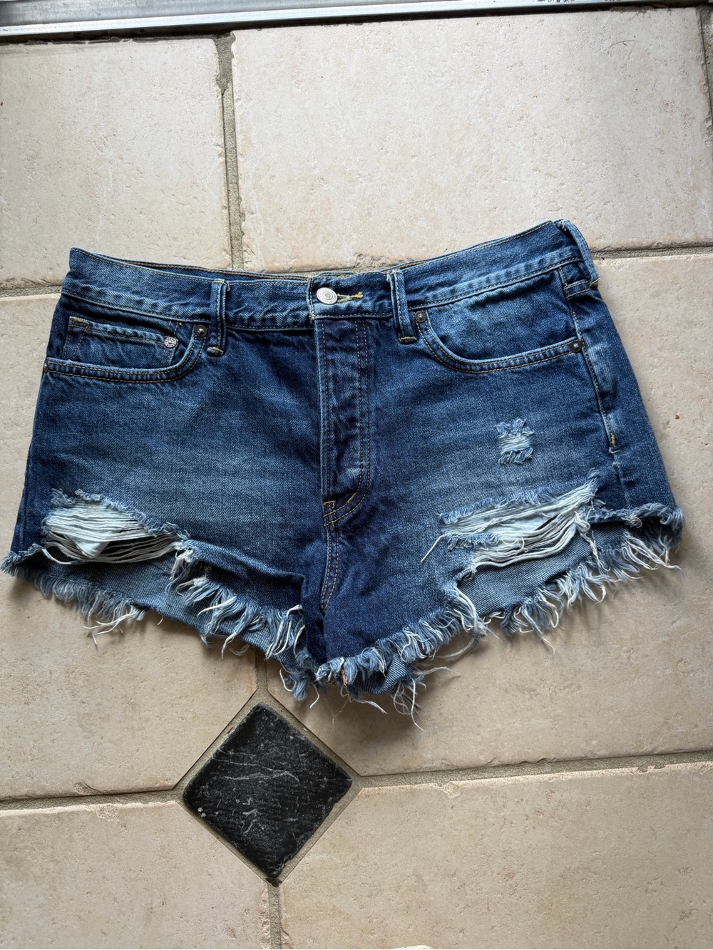 We the Free Distressed Denim Shorts